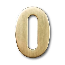 Self-Adhesive 2" Inch Imperial Brass Mailbox Number #0