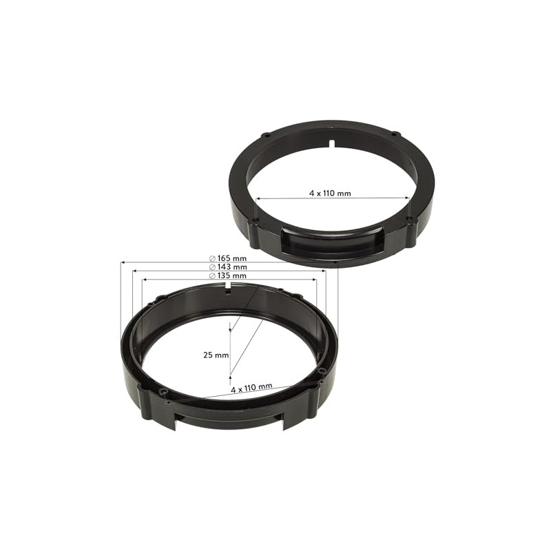 tomzz Audio 2849-001 Speaker Rings Adapter Brackets Compatible with Seat