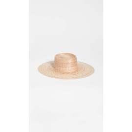 Lack of Color Women's Palma Wide Straw Boater Hat, Natural, Tan, S-M