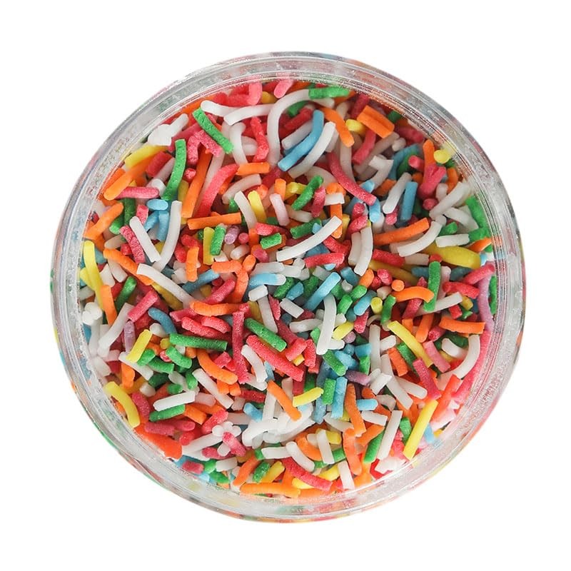 Sprinks Jimmies Sprinkles 500 g, 1 cm Size, Rainbow