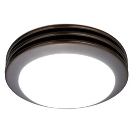 Akicon Ultra Quiet Bathroom Exhaust Fan with LED Light 80CFM 2.0 Sones Round Bathroom Ventilation Fan with Frosted Glass Cover (Oil Rubbed Bronze)