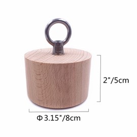 Lights Mountain Wooden Pinch Block Grips with Carabiner Hand Grip Workout Climbing Power Grips Forearm Finger Exerciser Strength Training Strengthener Equipment