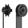 skysen Sliding Barn Door Hardware Roller Set Black (LK-I Shape
