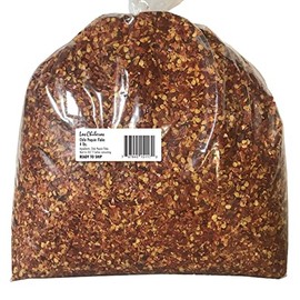 Los Chileros Chile Pequin Flake, Bulk, Bulk bag, 4lb (Pack of 1)
