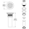 Elkay LK8 2" Drain Fitting with Type 304 Stainless Steel