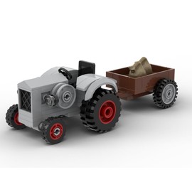 Kiddicraft KC1109 Small Tractor with Trailer - Clamping Blocks