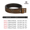 TRIWORKS Western Belt Strap for Men without Buckle 1.5" Wide