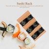 Cabilock Wooden Taco Holder and Sushi Stand - Multi-Function 3-Grid