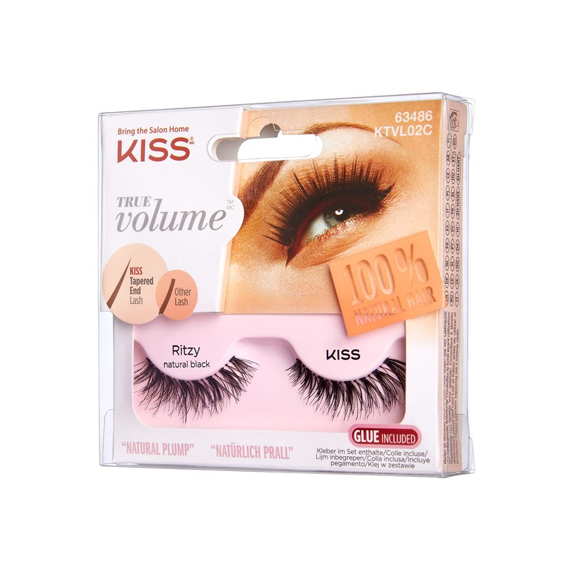 KISS True Volume Collection 1 Pair of Ritzy Eyelashes, 100%