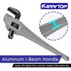 KARRYTON 24 Inch Aluminum Offset Pipe Wrench, 4"/101mm Adjustable Jaw