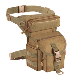 Metal Detecting Waist Bag, Drop Leg Bags, Waterproof Metal Detector Tool Bag, for Outdoor Metal Detector Accessory (Tan)