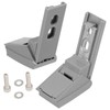 Spares2go Silver Door Hinges Repair Kit Pair for Liebherr Fridge
