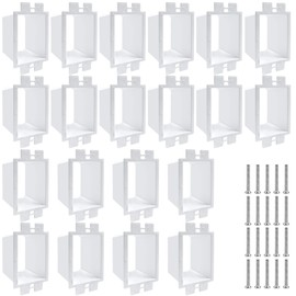 20 PCS BE1-2 Electrical Outlet Box Extenders with 40PCS Screws, (1-Gang) Electrical Power Single Gang Box Extender Electric Box Extender 1 Gang Power Switch Receptacles Accessories
