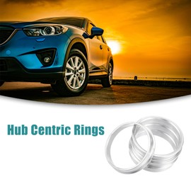 ACROPIX 59.1mm to 54.1mm Universal Hub Centric Rings Silver Tone - Pack of 4