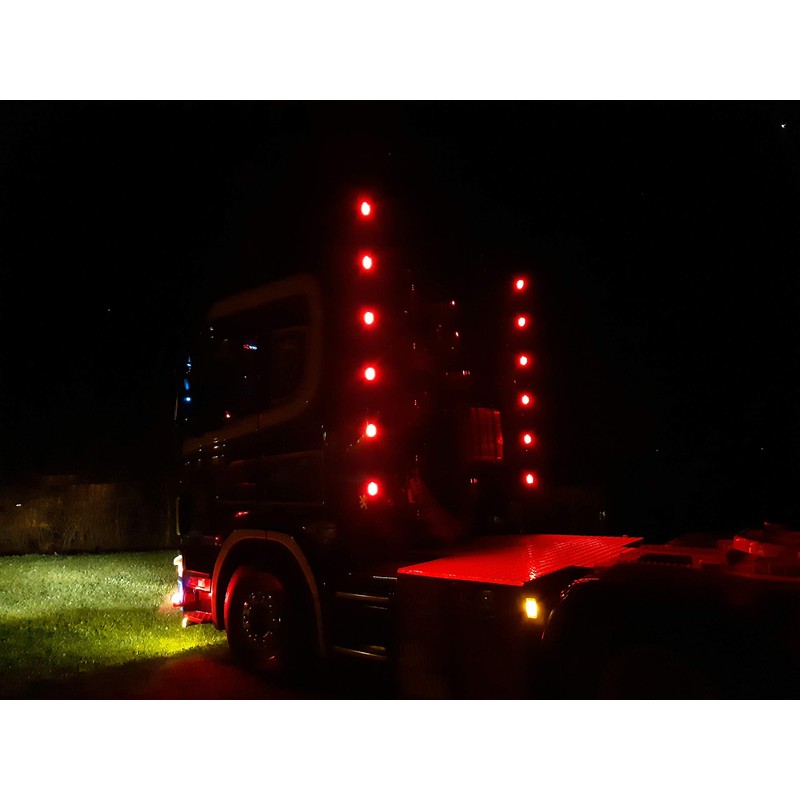 LED-MARTIN® Set of 6 Clear / Red 12 V /