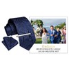 Enlision Mens Navy Paisley Tie and Pocket Square with Tie