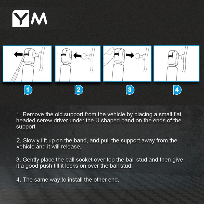 Unbranded 2X Rear Tailgate Lift Supports Struts For Mini Cooper