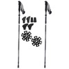 1Pair 5Sections Folding Damping Alpenstock Inner Lock Telescopic Hiking Walking