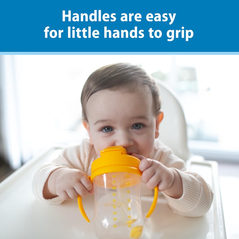 Dr. Brown's Milestones Baby's First Straw Cup, Yellow, 1-Pack