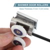 sourcing map 4 Pcs 25mm Double Shower Door Rollers 304