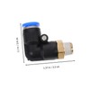 12Pcs 90 Degree Air Pipe Quick Connect Right Angle Tube