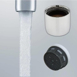 Neoperl Full Flow Aerator Standard & Junior Faucet Size Aerated Stream 1.8 gpm / 2.2 gpm Male, Female, Dual Thread 11 6200 5 (Junior Female Thread, Brown 1.8 GPM)