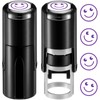 Supervitae 2 Pack Smile Face Print Stamps Purple Ink Stamper