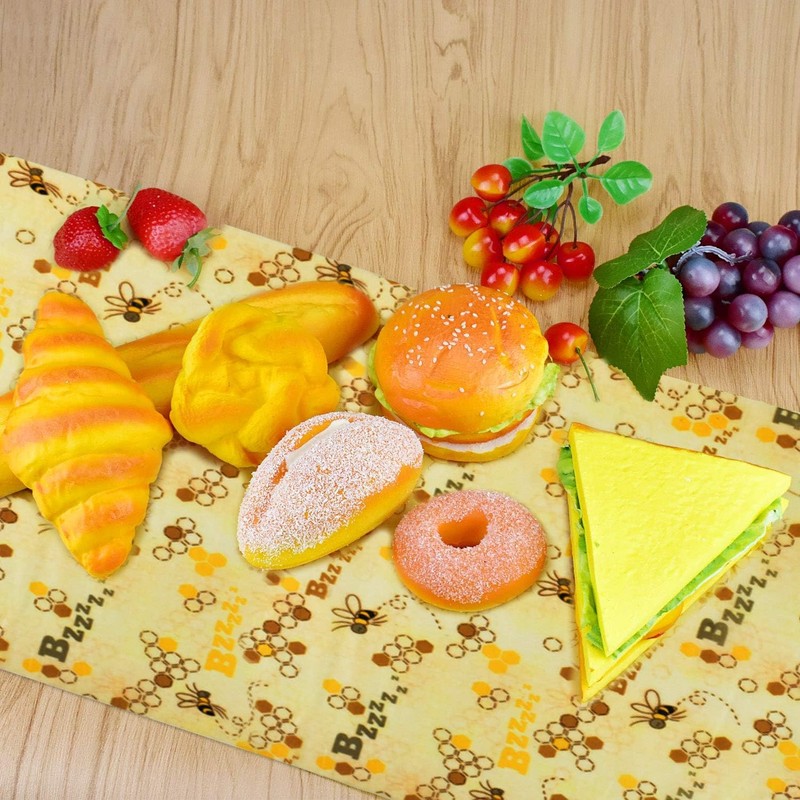 ERKOON Beeswax Cloth Roll Reusable Cling Film for Food, Natural