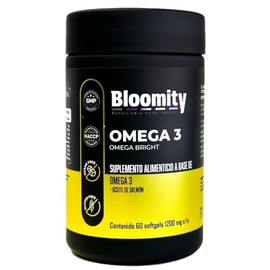 Omega 3 Bright, Suplemento de Aceite de Salmón, 2000mg por porción, EPA 360mg, DHA 240mg,                                                             