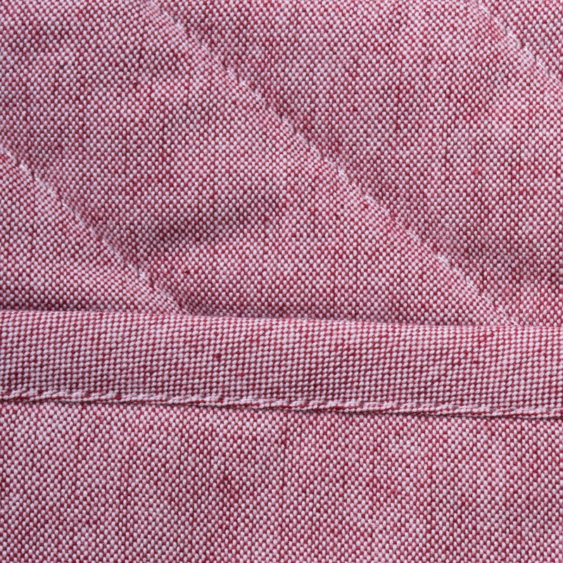 DII 100% Cotton Solid Chambray Kitchen Set, Potholders, Barn Red,