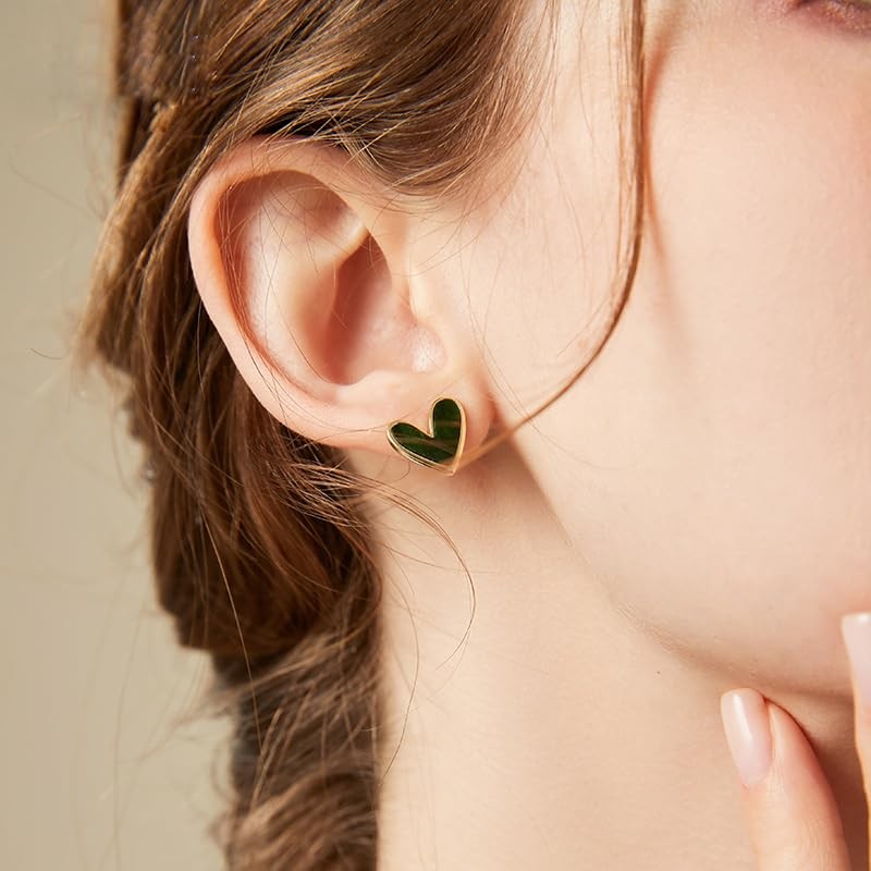 Women's Earrings, Heart, Cute, Popular, Non-Hole Earrings, Hypoallergenic, Copper