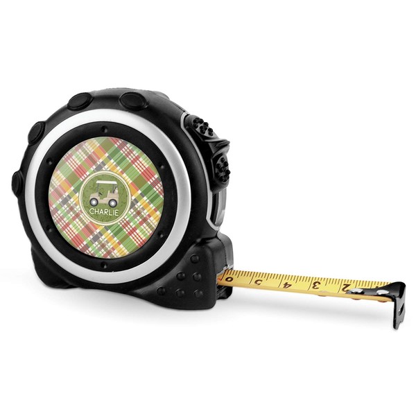 Personalized Golfer's Plaid Tape Measure - 16 Ft