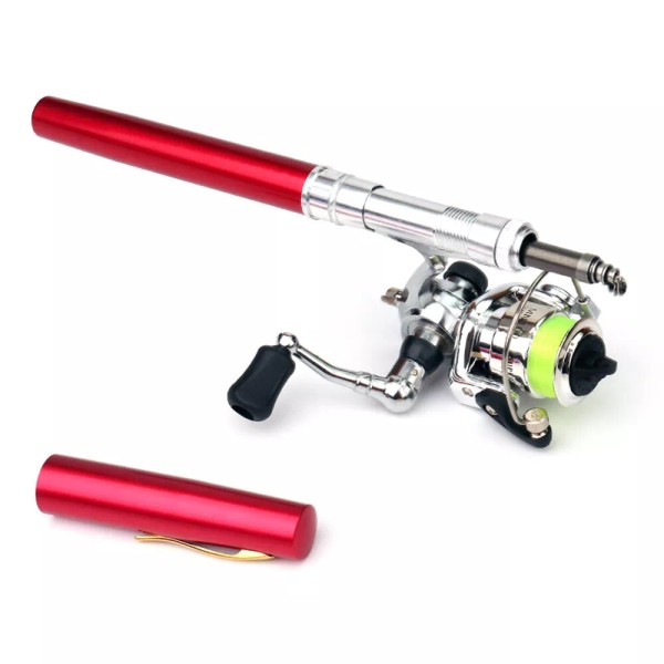 Unbranded/Generic 1M / 1.4M Pocket Collapsible Fishing Rod Reel Combo