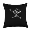 Geometric Cross Arrow Mountain Throw Pillow