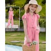GRACE KARIN Pink Romper for Teen Girls Size 12-14 Button
