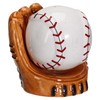 Baseball and Glove Ceramic Magnetic Salt and Pepper Shaker Set