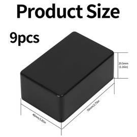 9 x Junction Box Waterproof Plastic Housing Electronic Housing Plastic Project Box Junction Boxes, Outdoor Waterproof Surface-Mounted Junction Box, DIY Cable Junction Box, 70 x 46 x 29.5 mm