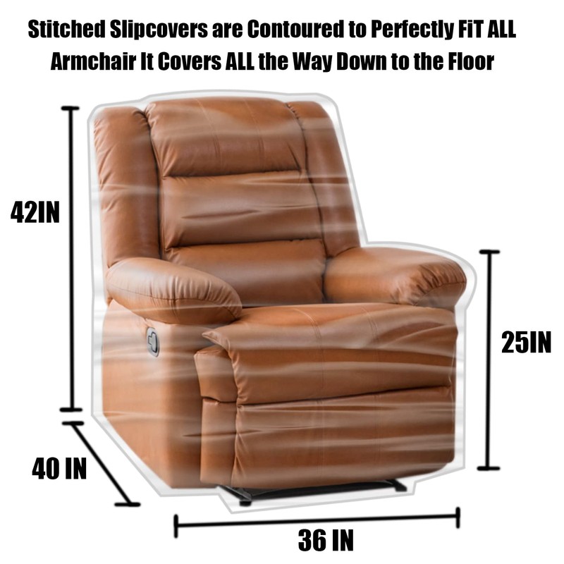 Imperius Clear Thick Heavy Duty Water Resistant Armchair/Recliner Cover,Waterproof Plastic