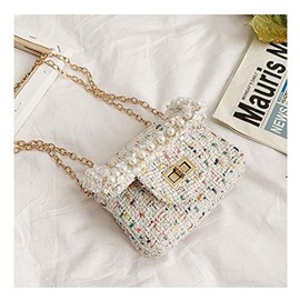 Candykids Pochette, Girl, Wallet, Shoulder Bag, Flower, Coin Purse, Children's Shoulder Bag, Girl, Children's Bag, Kindergarten, New Year, Outing, Birthday, Present (White)