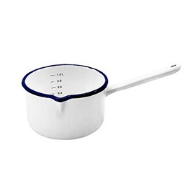 Karl Krüger 417/14HU Husum - Pentola smaltata, colore: Bianco