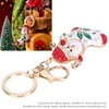 2Pcs Santa Keychain Pendant Cute Stylish Fahionable Decorative Hanging OrnamentsRed