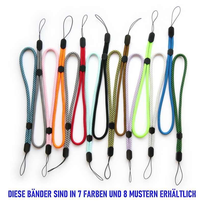 trage.band® Short Adjustable Wrist Lanyard - 4 Patterned Colours