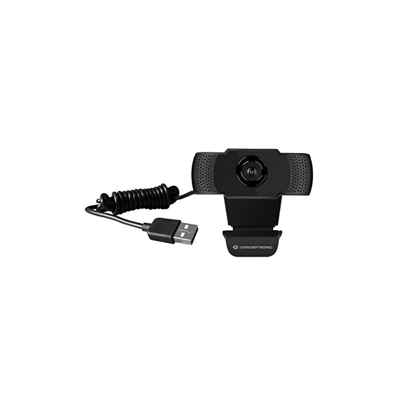 Conceptronic Webcam fhd amdis 1080p USB, Gris