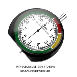 DMZK Dial Tyre Tread Depth Gauge Portable Tread Depth Checker, Wheel Tyre Measurement Tyre Depth Measurement Tool for Cars, Trucks