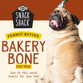Cosmo's Snack Shack Peanut Butter Bakery Bone - All Natural Dog Treat - Made in USA (24 Count Pack of 1)