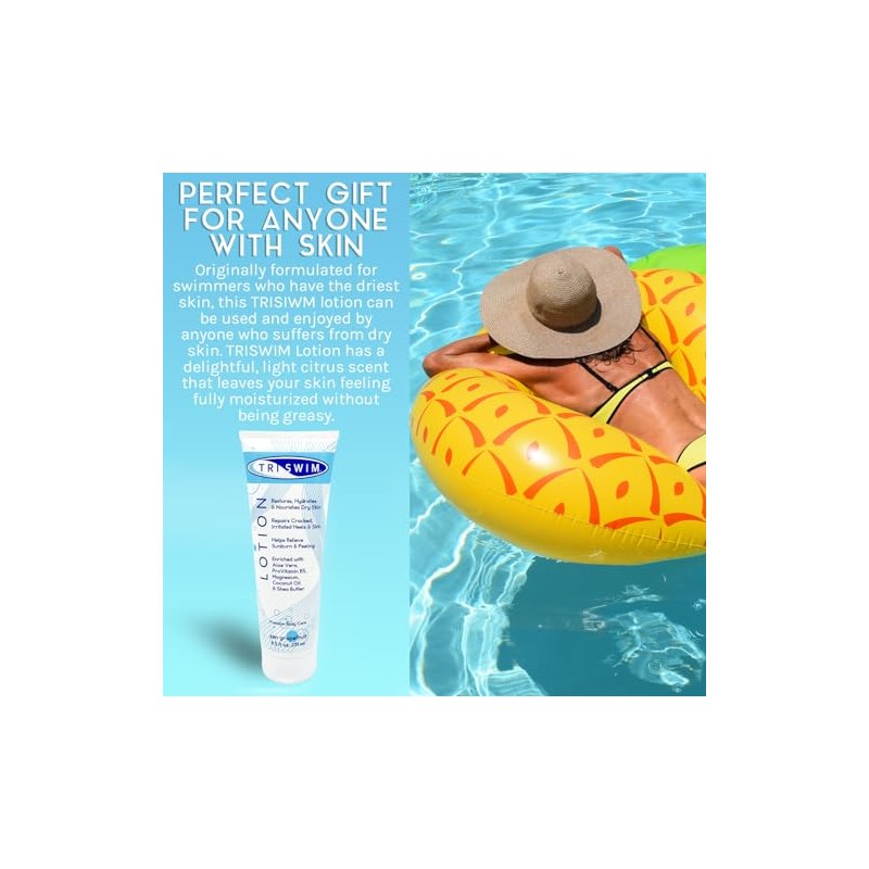 TRISWIM Swimmers Lotion Moisturizing Skin Repair with Aloe Vera &