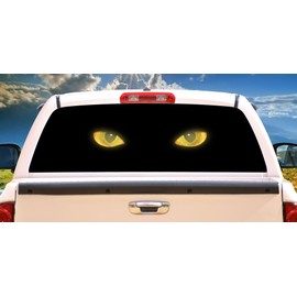 SignMission CAT Eyes Rear Window Graphic Truck View Thru Vinyl Decal Back