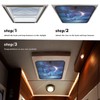 SUITOSELFY RV Skylight Cover Starry Sky Butterfly Camper Roof Vent