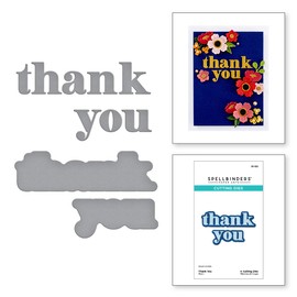 Spellbinders S1-155 Thank You Etched Dies from The Out and About Collection