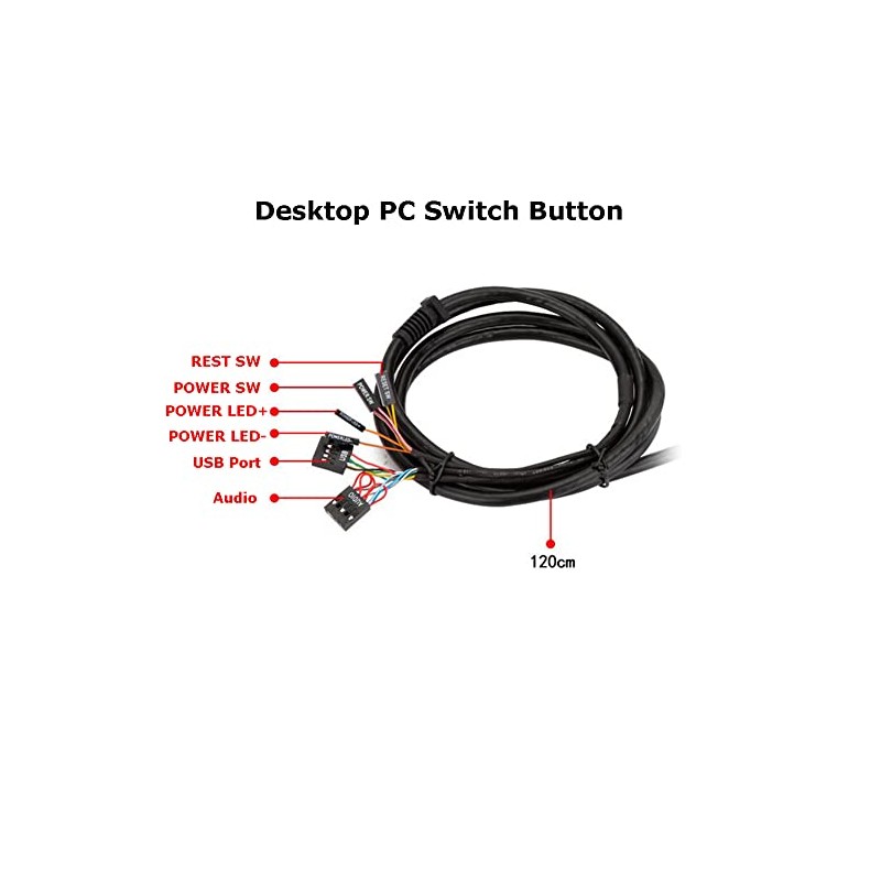 Diyeeni Computer On/Off Switch, PC Power Button Start Button with